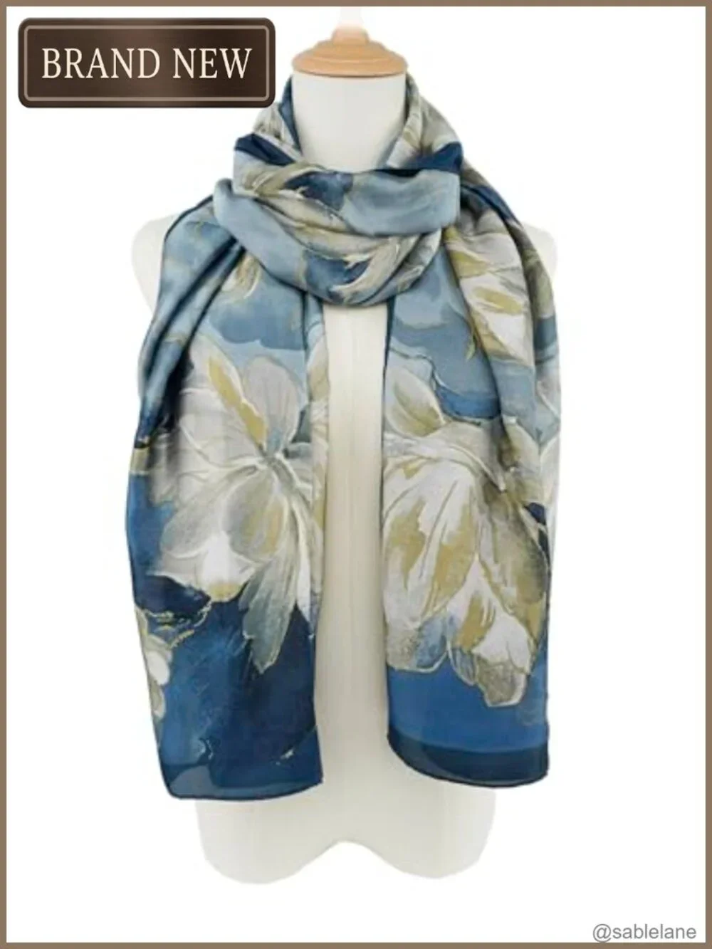 Large Satin Scarf for Women, Lightweight Shawl Wrap, Silky Feel, 70x35 Inches